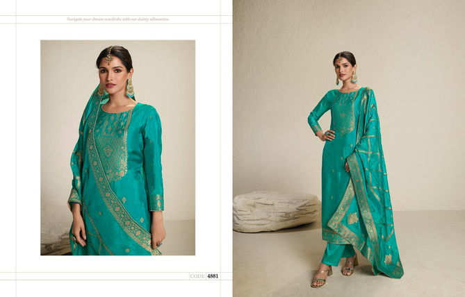 Zisa Charmy Olive Silk Wedding Salwar Suits Catalog
